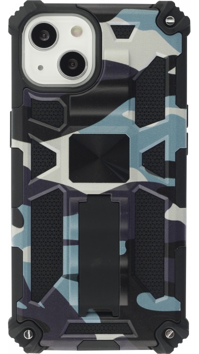 Coque iPhone 13 - Armor Camo  bleu - Gris