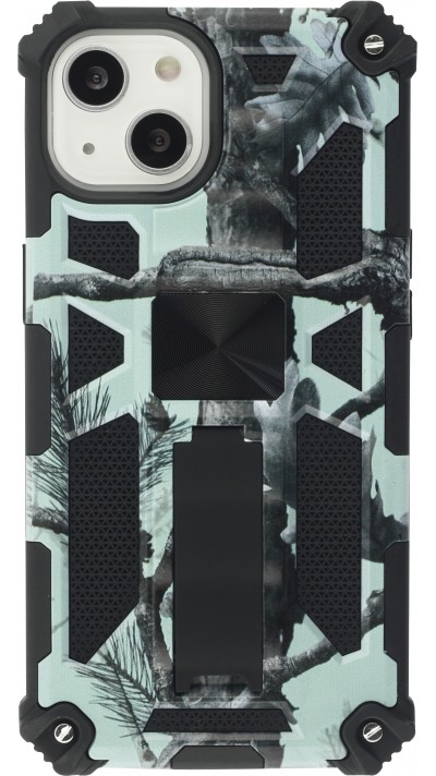 Coque iPhone 13 - Armor Camo jungle - Turquoise