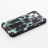Coque iPhone 13 - Armor Camo jungle - Turquoise
