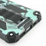 Coque iPhone 13 - Armor Camo jungle - Turquoise