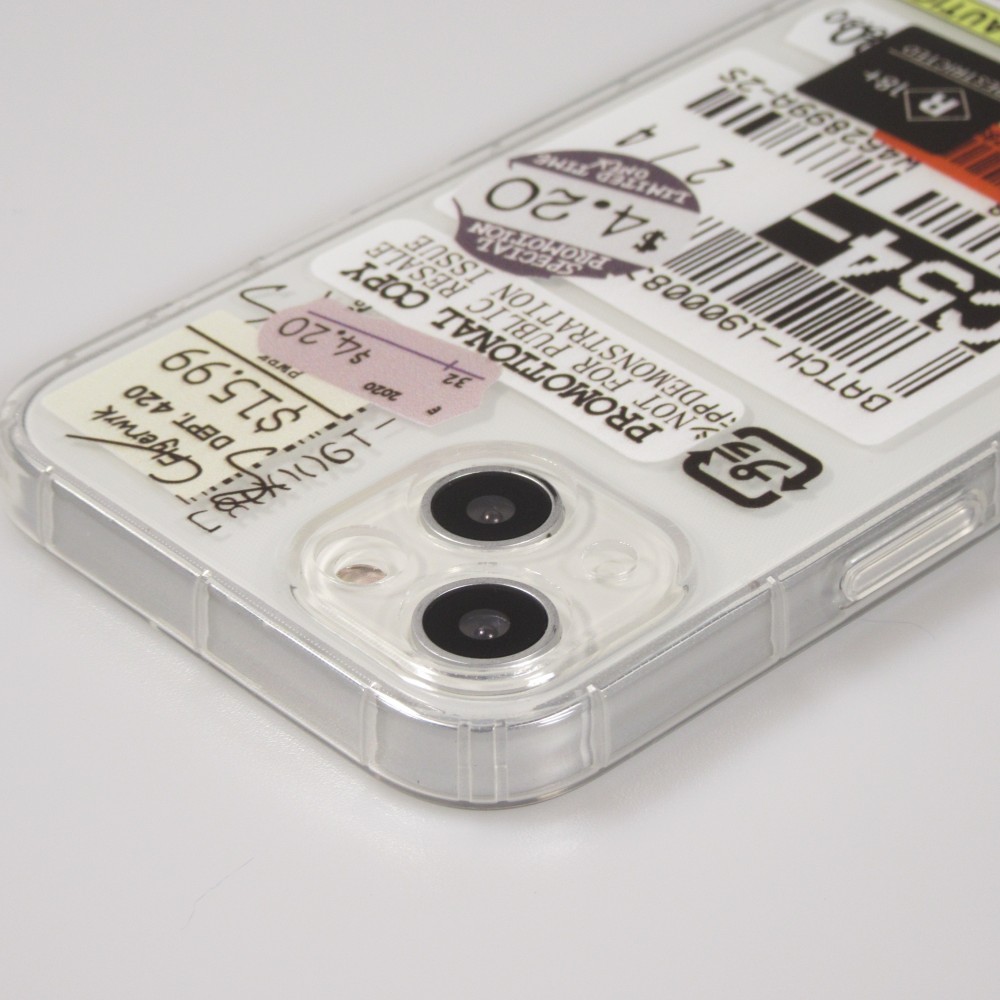 Coque iPhone 11 - Autocollant Vintage Sticker étiquette de prix collage - Transparent