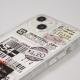 Coque iPhone 13 - Autocollant Vintage Sticker étiquette de prix collage - Transparent