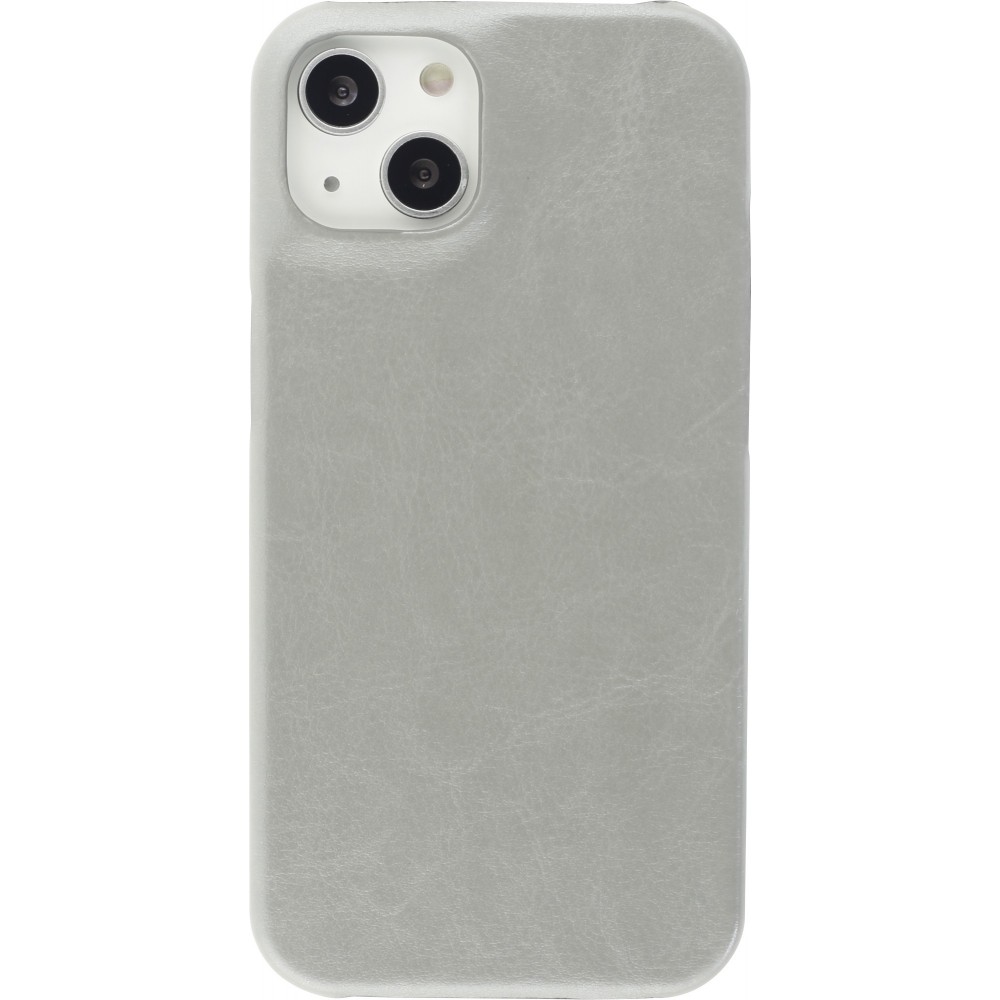 Coque iPhone 13 - Basic cuir - Gris