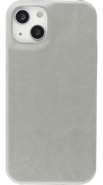 iPhone 13 Case Hülle - Basic-Leder - Grau