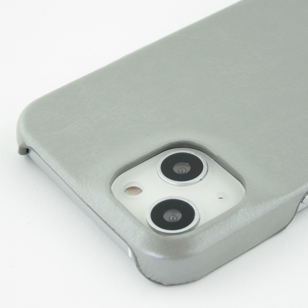 Coque iPhone 13 - Basic cuir - Gris