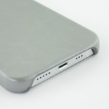 iPhone 13 Case Hülle - Basic-Leder - Grau