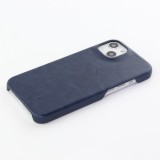 iPhone 13 Case Hülle - Basic-Leder blau