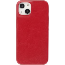 iPhone 13 Case Hülle - Basic-Leder - Rot