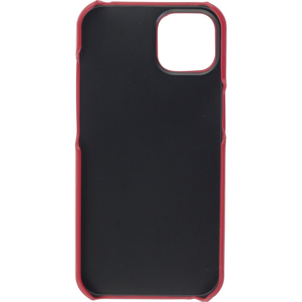 iPhone 13 Case Hülle - Basic-Leder - Rot