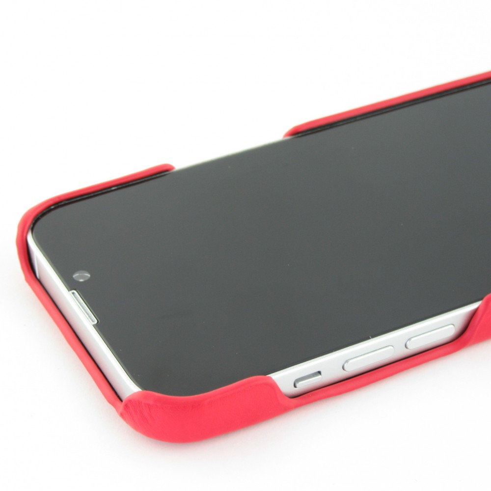 Coque iPhone 13 - Basic cuir - Rouge