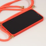 iPhone 13 Case Hülle - Bio Eco-Friendly Vegan mit Handykette Necklace - Rot