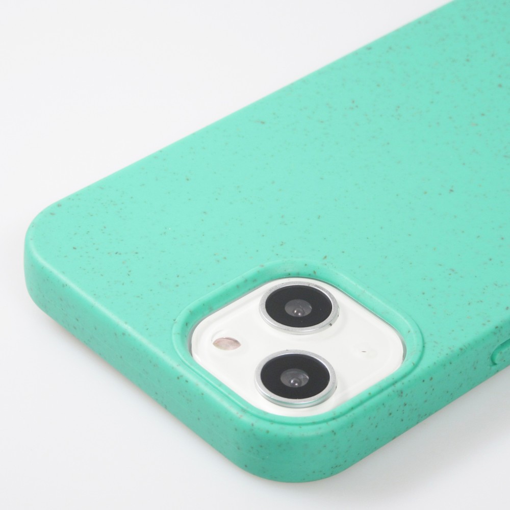 Coque iPhone 13 mini - Bio Eco-Friendly nature avec cordon collier - Turquoise