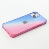 Coque iPhone 13 - Bumper Rainbow Silicone anti-choc avec bords protégés -  bleu - Rose