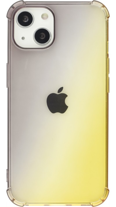 Hülle iPhone 13 mini - Gummi Bumper Rainbow mit extra Schutz für Ecken Antischock - braun - Gelb