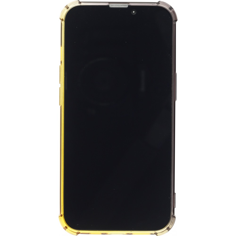 Coque iPhone 13 mini - Bumper Rainbow Silicone anti-choc avec bords protégés -  brun jaune