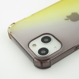 Coque iPhone 13 mini - Bumper Rainbow Silicone anti-choc avec bords protégés -  brun jaune