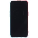 Coque iPhone 13 - Bumper Rainbow Silicone anti-choc avec bords protégés -  rose - Bleu