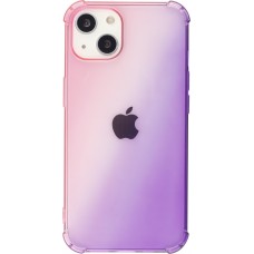 iPhone 13 Case Hülle - Gummi Bumper Rainbow mit extra Schutz für Ecken Antischock - rosa - Violett