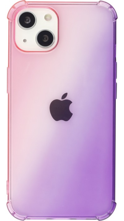 Coque iPhone 13 - Bumper Rainbow Silicone anti-choc avec bords protégés -  rose - Violet