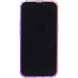 iPhone 13 Case Hülle - Gummi Bumper Rainbow mit extra Schutz für Ecken Antischock - rosa - Violett