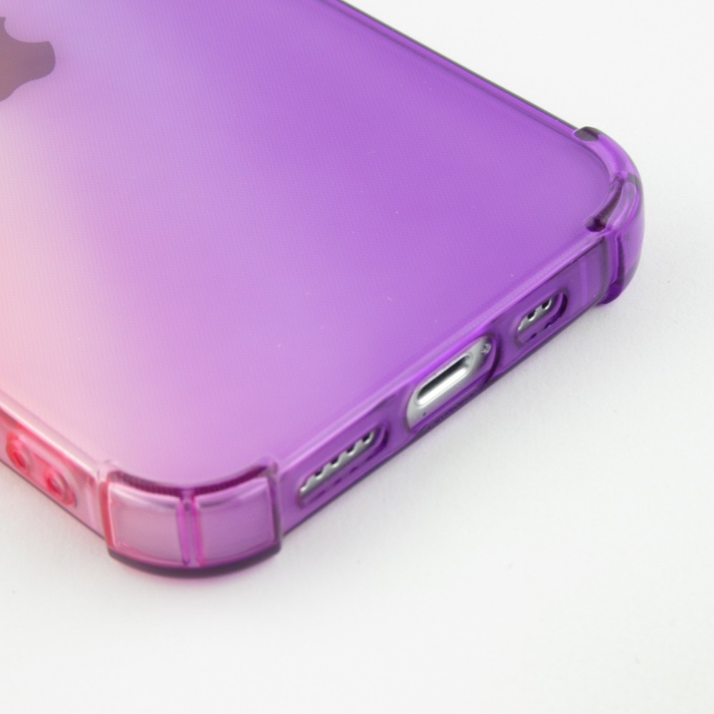 Coque iPhone 13 - Bumper Rainbow Silicone anti-choc avec bords protégés -  rose - Violet