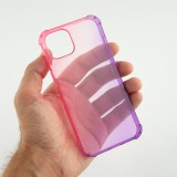 iPhone 13 Case Hülle - Gummi Bumper Rainbow mit extra Schutz für Ecken Antischock - rosa - Violett