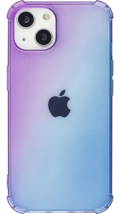 Hülle iPhone 13 mini - Gummi Bumper Rainbow mit extra Schutz für Ecken Antischock - violett blau