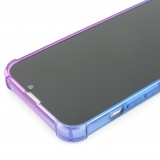 Coque iPhone 13 mini - Bumper Rainbow Silicone anti-choc avec bords protégés -  violet - Bleu