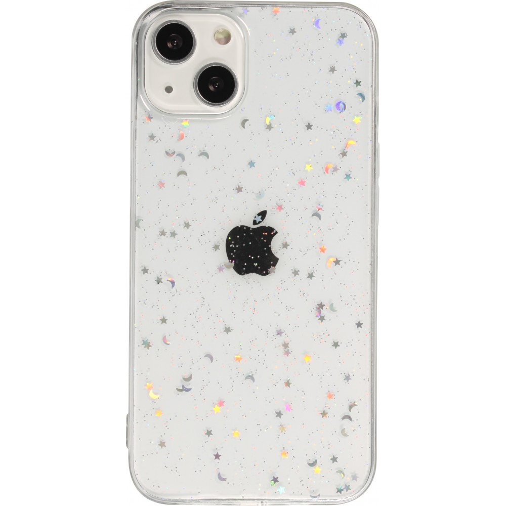 Coque iPhone 13 mini - Clear Bubble Stars - Transparent