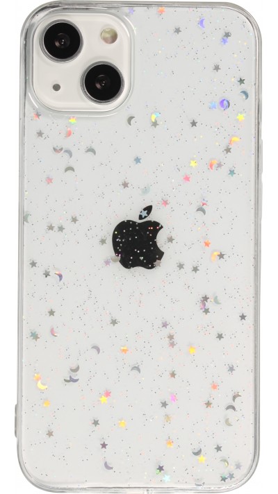 Coque iPhone 13 - Clear Bubble Stars - Transparent