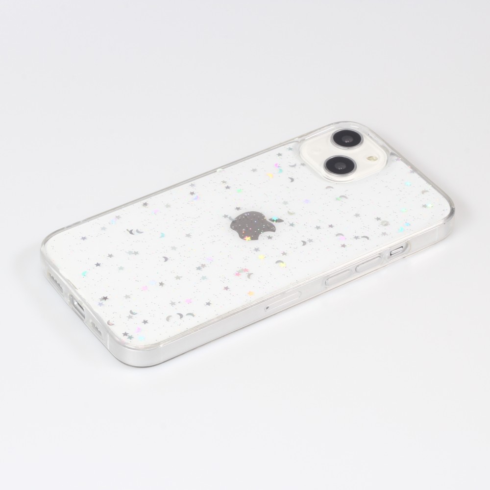 Coque iPhone 13 mini - Clear Bubble Stars - Transparent