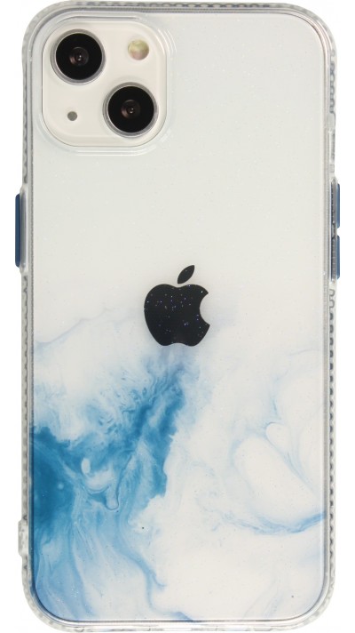 Coque iPhone 13 - Clear Bumper gradient paint - Bleu clair