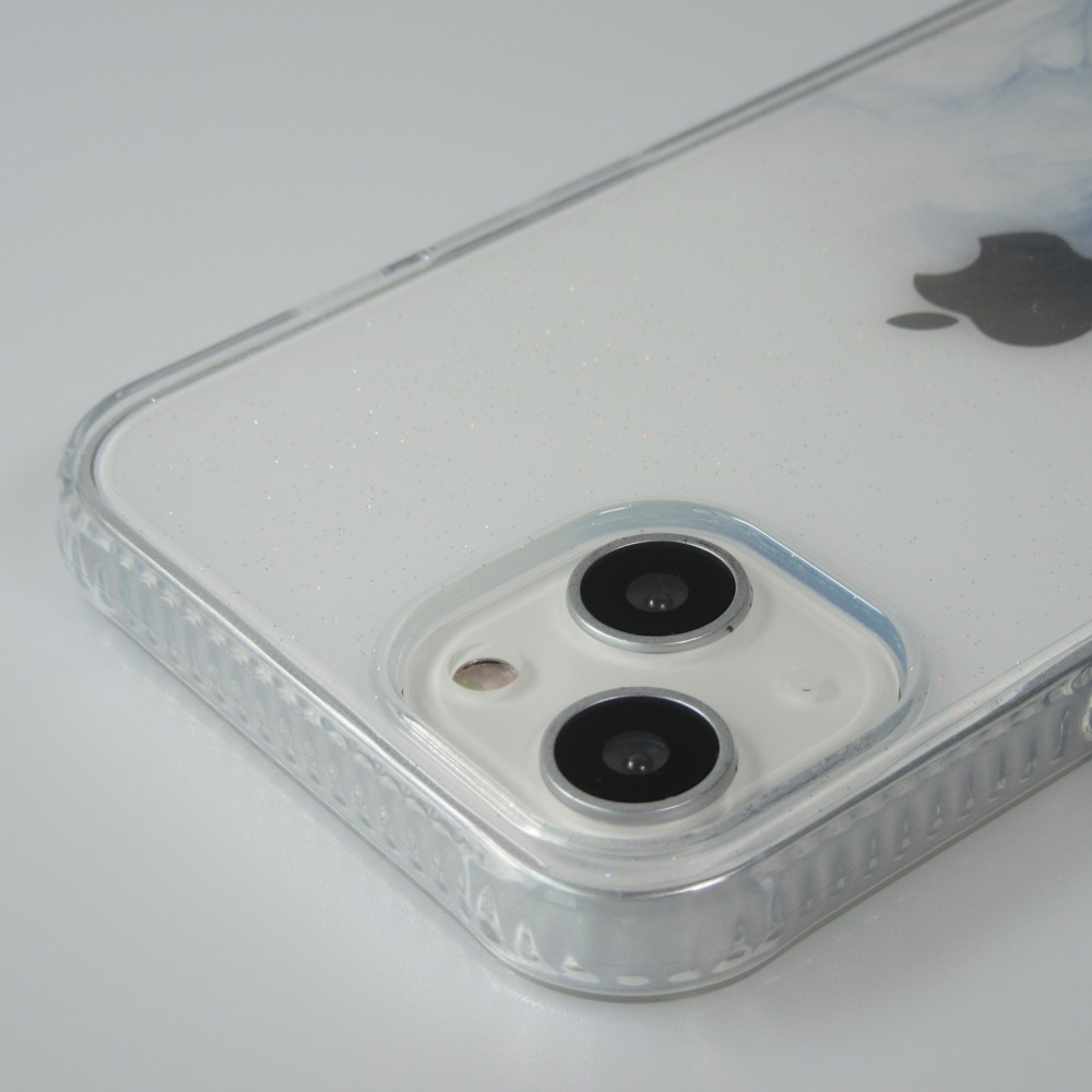 Coque iPhone 13 mini - Clear Bumper gradient paint - Bleu clair