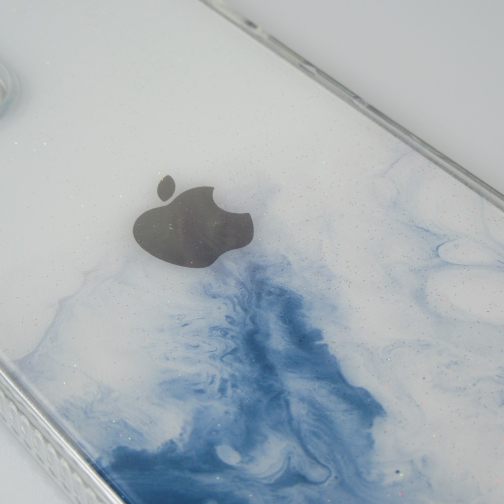 Coque iPhone 13 mini - Clear Bumper gradient paint - Bleu clair