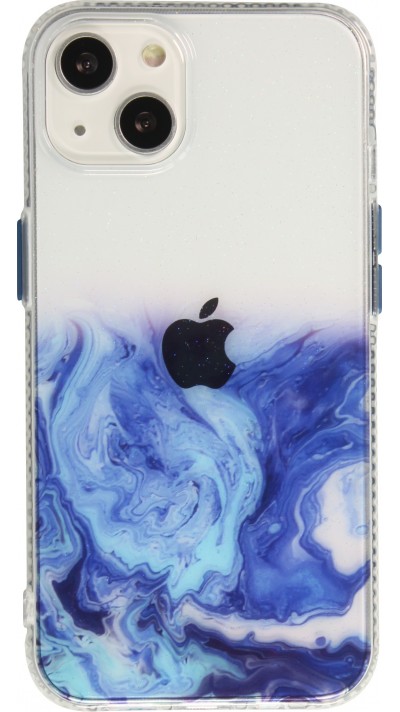 Coque iPhone 13 mini - Clear Bumper gradient paint - Bleu foncé