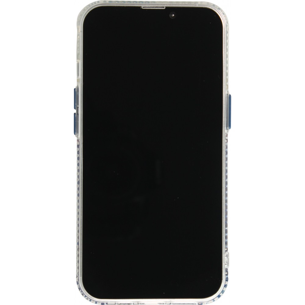iPhone 13 Case Hülle - Clear Bumper Gradient Farbe dunkelblau