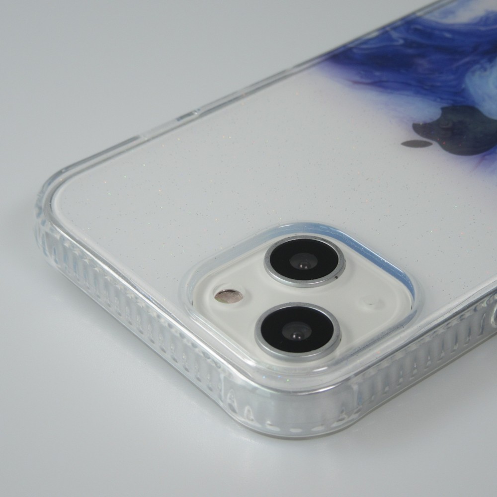 iPhone 13 Case Hülle - Clear Bumper Gradient Farbe dunkelblau