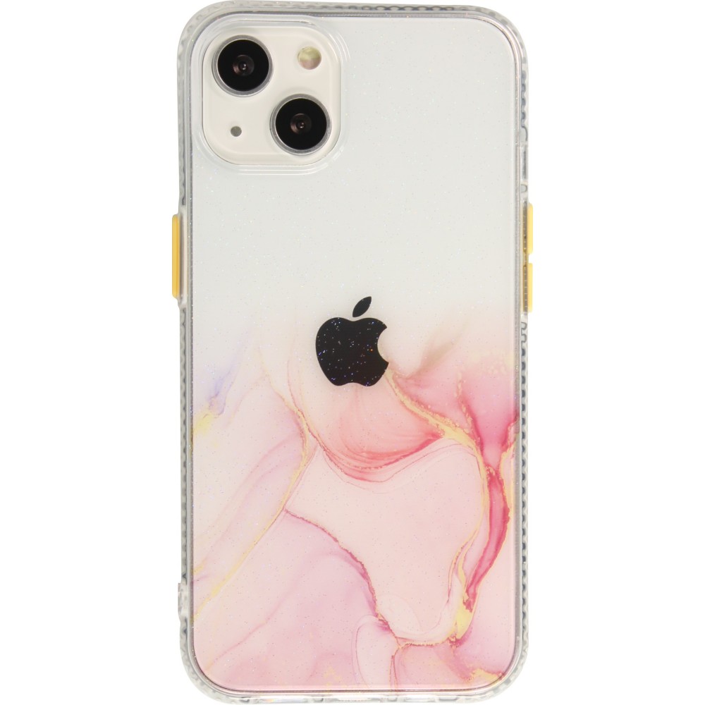 Coque iPhone 13 - Clear Bumper gradient paint - Rose