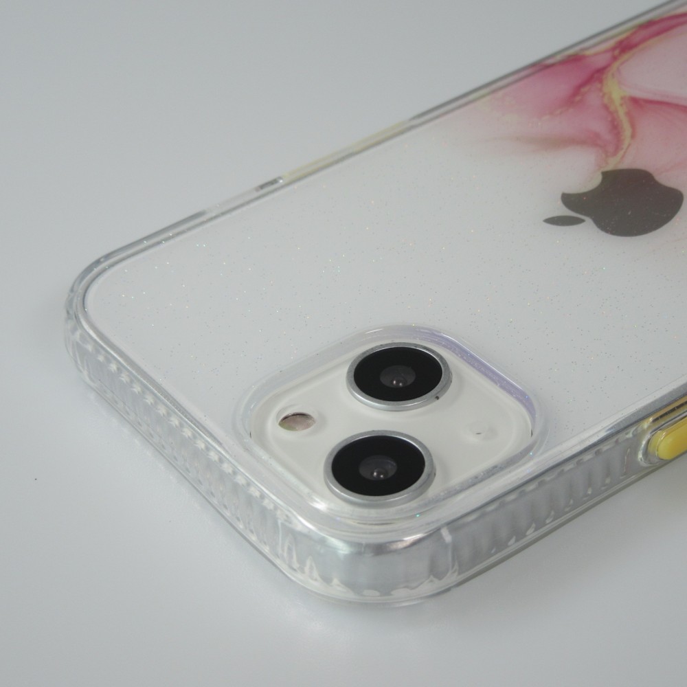 iPhone 13 Case Hülle - Clear Bumper Gradient Farbe - Rosa