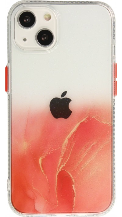 iPhone 13 Case Hülle - Clear Bumper Gradient Farbe - Rot
