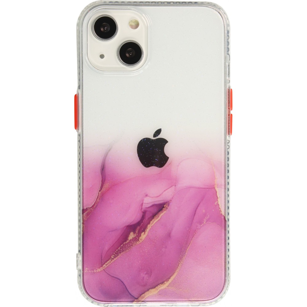 Coque iPhone 13 - Clear Bumper gradient paint - Violet