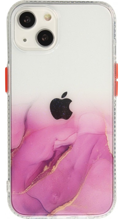 iPhone 13 Case Hülle - Clear Bumper Gradient Farbe - Violett