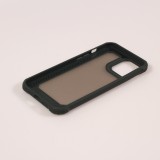 Coque iPhone 13 - Cover Military Élite avec dos en carbone semi-transparent - Noir