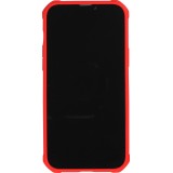 Coque iPhone 13 - Cover Military Élite avec dos en carbone semi-transparent - Rouge