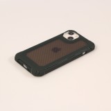 iPhone 13 Case Hülle - Military Elite kompakt Cover mit semi-transparentem Carbon Rücken - Dunkelgrün