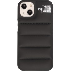 iPhone 13 Case Hülle - 3D stylische Daunenjacke Design mit Ziernaht - Schwarz