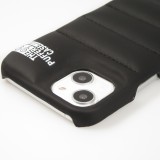 iPhone 13 Case Hülle - 3D stylische Daunenjacke Design mit Ziernaht - Schwarz