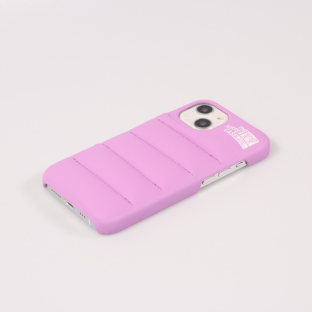 Coque iPhone 13 - Design 3D stylé de doudoune avec couture décorative - Rose