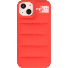 iPhone 13 Case Hülle - 3D stylische Daunenjacke Design mit Ziernaht - Rot