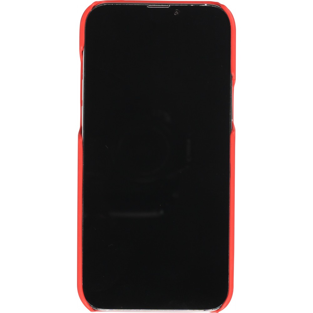 iPhone 13 Case Hülle - 3D stylische Daunenjacke Design mit Ziernaht - Rot